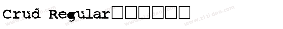 Crud Regular字体转换
